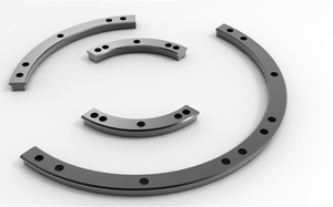 Rail linéaire circulaire entier personnalisé en matériau Gcr15 avec crémaillère à dents et bloc 4 R350 - Product Image 1
