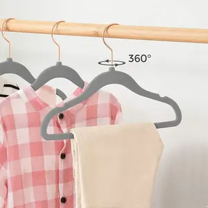 Appendini per panni floccati in feltro antiscivolo <span class=keywords><strong>appendiabiti</strong></span> Organizer <span class=keywords><strong>appendiabiti</strong></span> <span class=keywords><strong>appendiabiti</strong></span> <span class=keywords><strong>appendiabiti</strong></span> in velluto per accessori per la casa del negozio - Product Image 1