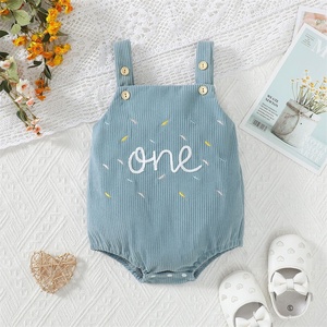 Fabrik-Produktion: Baby Jungen Mädchen 1. Geburtstag Outfit, Erster Geburtstag Strampler, Einjähriger Cord-Overall, Bodysuit, Cake Smash Outfit - Product Image 3