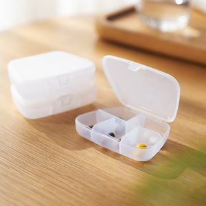 Miniature Transparent Pillbox With Multiple Compartments For Home Travel And Business Use - Product Image 1