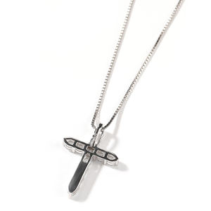 UWIN - Collar con Colgante de Cruz de Plata de Ley 925, Diamante Moissanita Blanco Transparente de Color D VVS, Certificado GRA, Joyería <span class=keywords><strong>Fina</strong></span> - Product Image 5