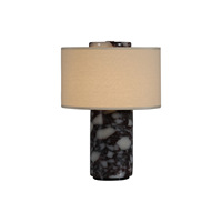 Lampe de table LED rechargeable Aurum en marbre naturel, alimentée par USB, style européen et américain, abat-jour en tissu, pour chambre à coucher
