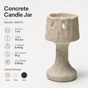 Recipientes de Cemento para Velas, Estilo Nórdico Creativo y Único, Recipientes Vacíos de Cemento Mate de Lujo, Multi-estilo, para Fabricantes de Velas - Product Image 6