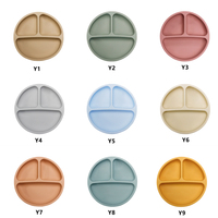 Ensemble de repas pour bébé sans BPA, vaisselle en Silicone, assiette divisée pour chaise haute
