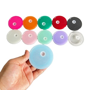 Couvercles en plastique acrylique PP avec strass colorés pour canettes en verre de 16 oz – Expédition depuis l'entrepôt américain - Product Image 2