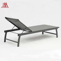 Chaise longue moderne en aluminium pour patio, jardin, cour, hôtel, empilable, pour bord de piscine