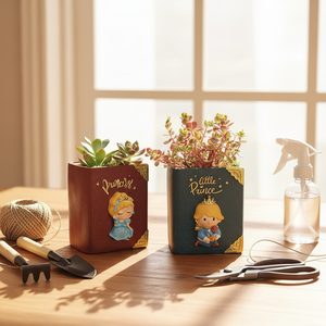 Pot à succulentes en résine de conte de fées, <span class=keywords><strong>petit</strong></span> prince et petite princesse, paysage miniature créatif, décoration de bureau, de sol, de <span class=keywords><strong>balcon</strong></span> - Product Image 4