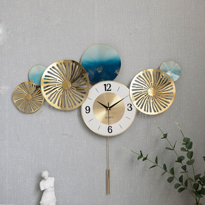 Horloge murale surdimensionnée colorée en métal, 75cm, décoration murale pour la maison avec <span class=keywords><strong>pendule</strong></span> WT - Product Image 4
