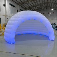 Tente gonflable blanche d'extérieur, tentes de camping gonflables pour événements, tente dôme gonflable commerciale