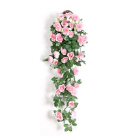 Künstliche Seide Rose Reben Wandbehang Blume Rattan für Wohnzimmer Wand-und Garten dekoration Blumen rebe verwendet
