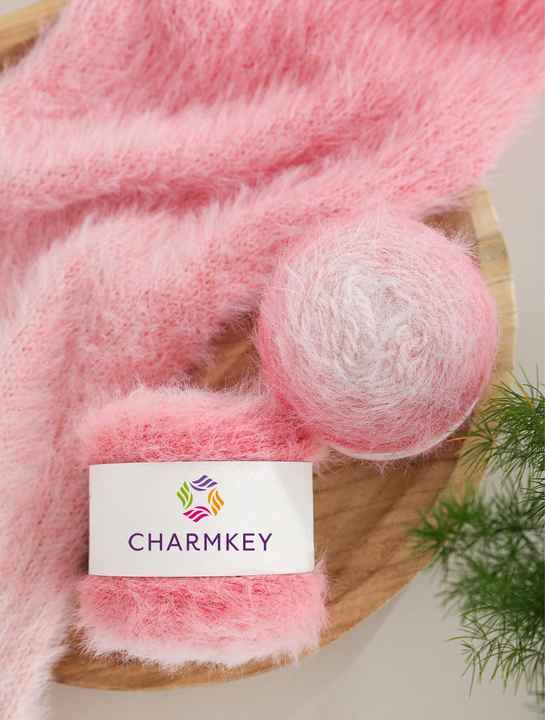 Long Gradient Fancy Wool Blend Yarn for Hand Crochet | 38% Wool 40% ...