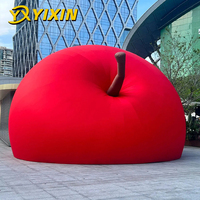 Ornement de pomme gonflable géant multicolore pour exposition extérieure, attraction photographique paysagère, ballon fruit résistant au vent et à l'eau