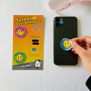 Autocollants nettoyants pour écran de téléphone en microfibre lavables personnalisés, tampons adhésifs vierges pour sublimation, lingettes pour gadgets téléphoniques, kit de nettoyage pour ordinateur portable - Product Image 3