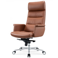 Chaise élévatrice à dossier haut de direction Chaise de bureau en cuir PU bicolore Style moderne pour salle d'attente ou siège de joueur