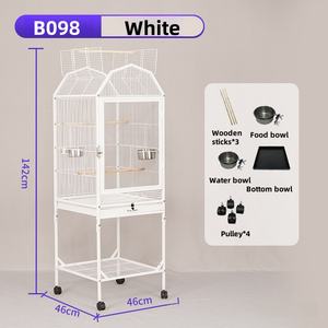 Vente d'usine nid d'oiseau en acier classique <span class=keywords><strong>Cage</strong></span> à oiseaux de style luxe avec poulie cadre mobile cadre en fil d'acier à motif solide en boîte - Product Image 2