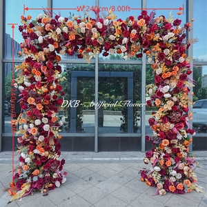 Luxury Modern Wedding Birthday Party Silk Arch Flower with Rose Hydrangea High Quality Event Decor - Product Image 3