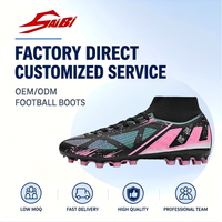 Chaussures de football professionnelles unisexes OEM ODM à prix d'usine, crampons de football respirants antidérapants à cheville haute, style 2026