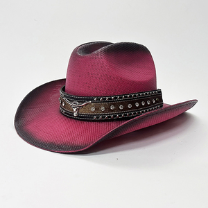 Phụ nữ Cowgirl <span class=keywords><strong>hat</strong></span> USA Mỹ Tây <span class=keywords><strong>Texas</strong></span> mũ rơm shapable vành sombreros giấy người đàn ông rơm mũ cao bồi - Product Image 1