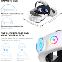 Sangle de tête VR réglable de remplacement pour Meta Quest3/3s, accessoire VR, 10000mAh, charge 22.5W et autonomie de batterie prolongée