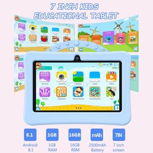Tablette PC pour enfants <span class=keywords><strong>WiFi</strong></span> BDF 7 pouces la plus récente de 2025 avec étui en silicone portable, 1 Go + 16 Go, 2500 mAh Android 8.1 Quad Core - Product Image 5