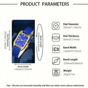 2024 New Casual and Fashionable Leather <strong>Women's</strong> Business square Quartz <strong>Watch</strong> Korean Version Rhinestone Jewelry <strong>Set</strong> - Product Image 6