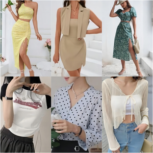 库存服装厂家直销连衣裙短袖裙裤吊带背心t恤混装散装衣服包二手衣服 - Product Image 3