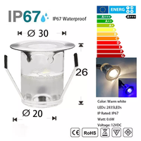 Tahan Air DC 12V 24V Mini Luar Ruangan Bawah Tanah LED Dikuburkan Lampu Lantai Lampu Dek Lampu LED Tanah Lampu 1 Ini