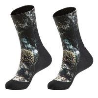DIVESTAR Kaus Kaki Selam Neoprene Khusus Laris 3mm 5mm 7mm Tahan Air Motif Kamuflase untuk Berenang di Pantai dan Olahraga Air