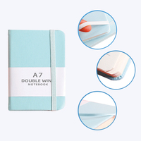 Benutzer definiertes Logo Pu Leder A6 A7 Kleines süßes Kawaii Tiny Mini Hardcover Pocket Notebook