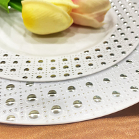 Ensemble de 7 assiettes en plastique à pois de Noël, récipients alimentaires en plastique pour fête