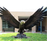 Bronze grandeur nature conçu sur mesure pour les statues volantes des aigles Sculptures en bronze coulé et en laiton Artisanat en métal