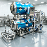 Autoclave horizontal industriel pour la stérilisation de bouteilles de lait aromatisé, autoclave alimentaire