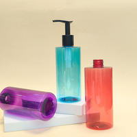 Bouteilles en plastique PET de 300 ml avec pompe pulvérisatrice rechargeable, pour shampoing, lotion cosmétique, emballage vide