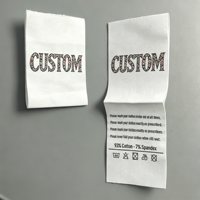 Ensemble d'étiquettes tissées personnalisées de luxe pour entreprises, étiquettes suspendues, logo de marque personnalisé, étiquettes pour vêtements