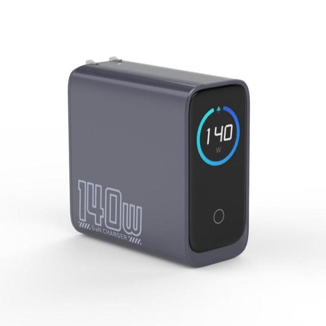 140W GaN Fast USB C Charger,Touch Screen Display 4 Port USB C Wall Charger Power Adapter for Laptop Dell XPS, IPhone, iPad Pro