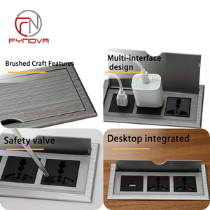 Nuevo Enchufe de Mesa Empotrado con Tapa Abatible, Toma de Corriente Múltiple Oculta para Escritorio, Enchufe Eléctrico con Clavijas EU, US, UK - Product Image 4