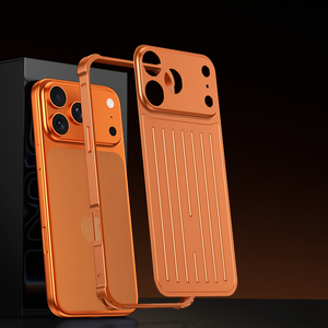 Nouvelle coque de protection en métal avec cadre en alliage d'aluminium dépoli pour téléphone 17 Pro Max 17 Pro 17, étui magnétique 2-en-1 en métal - Product Image 2