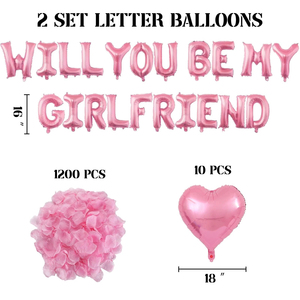 Nuovi Arrivi: Set di Palloncini con Scritta 'Vuoi Essere la <span class=keywords><strong>Mia</strong></span> Ragazza?' in Rosa per Regali di San Valentino e Decorazioni per Feste di Dichiarazione d'Amore - Product Image 2