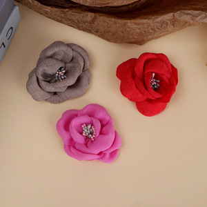 ดอกไม้ประดิษฐ์ผ้า ขนาด 5 ซม. ทรงกลม งานฝีมือสำหรับตกแต่งเสื้อผ้า DIY - Product Image 4