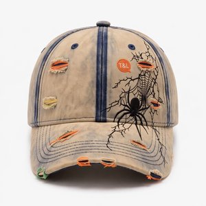 Casquette de baseball personnalisée à 6 panneaux en faux daim avec logo plat, style vintage structuré, réglable, motif léopard, fabrication OEM - Product Image 2