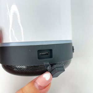 <b>Wireless</b> Vacuum Insulated White Travel Mug Non-Tapered Sublimation Speaker Tumbler With Handle - Product Image 4
