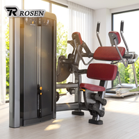 Machine à crunches abdominaux réglable en acier ROSEN Fitness à charge par poulie pour entraînement du tronc en salle de sport commerciale