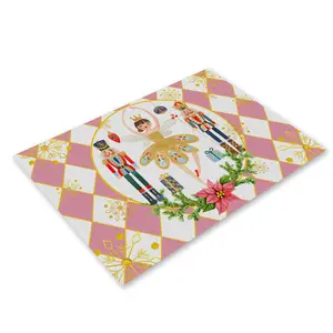 Tablecloth Decorative Linen Table Mat Christmas Placemat Restaurant Ambience Set