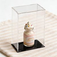 Vitrine Moderne Personnalisée en Acrylique Poli Léger et Anti-Poussière à 4 Étagères pour Objets de Collection, Figurines et Statuettes – Installation Facile