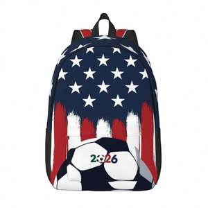 Bolsa de Viaje de Fútbol Personalizada al por Mayor, Inspirada en el Torneo Mundial de Fútbol 2026, Mochila de Almacenamiento para Accesorios de Aficionados - Product Image 4