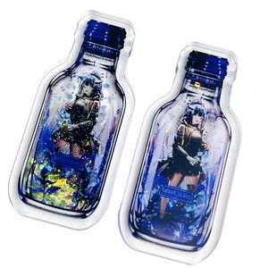 Custom PVC and Plastic <b>Key</b> <b>Chain</b> UV Printed Acrylic Quicksand Bottle Decor Oil Filled Luminous Glow in Dark Charms - Product Image 2