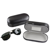 À la mode Double Couche Étui À Lunettes Multifonctionnel Vintage Métal Cuir PU Classique Rectangle Forme Lunettes Cadres Cas