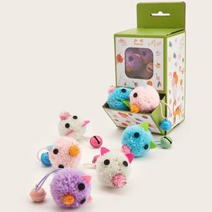 Brinquedos para Gatos de Interior, Conjunto Interativo com Molas Coloridas, Brinquedo de Rato, Cordas de Catnip, Bolas, Sinos e Bola de Sisal - Product Image 5
