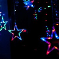 Guirlande lumineuse LED étanche multicolore pour fenêtre, rideau, fête, décoration de fond