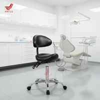 Chaise de selle professionnelle moderne à hauteur réglable noire pour clinique dentaire, tabouret pivotant pour médecin d'hôpital